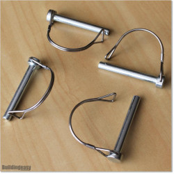 Scaffold frame joining lockable D-shape Pin