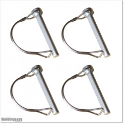 Scaffold frame joining lockable D-shape Pin