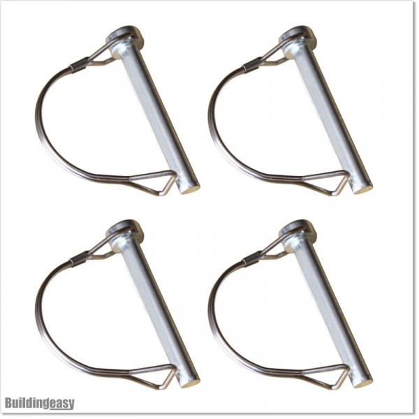 Scaffold frame joining lockable D-shape Pin