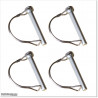 Scaffold frame joining lockable D-shape Pin