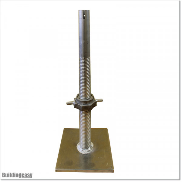 Adjustable screw Jack with base for our industrial aluminium scaffolding