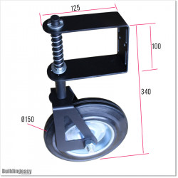 Spring Loaded Gate Support Wheel to Fit on the Free End.