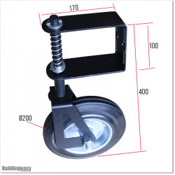Spring Loaded Gate Support Wheel to Fit on the Free End.