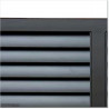 5.5M Wide & 1.8M High Flat Top Louver Sliding Gate in Matte Black Colour.