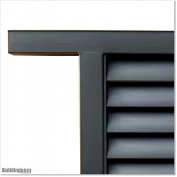 5.5M Wide & 1.8M High Flat Top Louver Sliding Gate in Matte Black Colour.