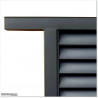 Matte Black Colour 4.5M Wide Louver Aluminium Sliding Gate 1.8M High in Auckland
