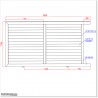 3.5M Wide & 1.8M High Flat Top Louver Sliding Gate in Matte Black Colour.