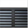 3.5M Wide & 1.8M High Flat Top Louver Sliding Gate in Matte Black Colour.