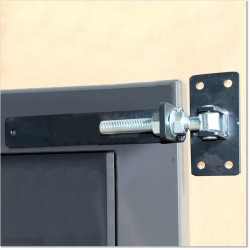 Aluminium Louver Pedestrian Gate 1M wide in Matte Black With Parts 1.8M high