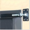 Aluminium Louver Pedestrian Gate 1M wide in Matte Black With Parts 1.8M high