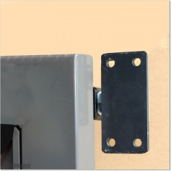 Aluminium Louver Pedestrian Gate 1M wide in Matte Black With Parts 1.8M high