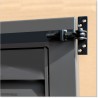 Aluminium Louver Pedestrian Gate 1M wide in Matte Black With Parts 1.8M high