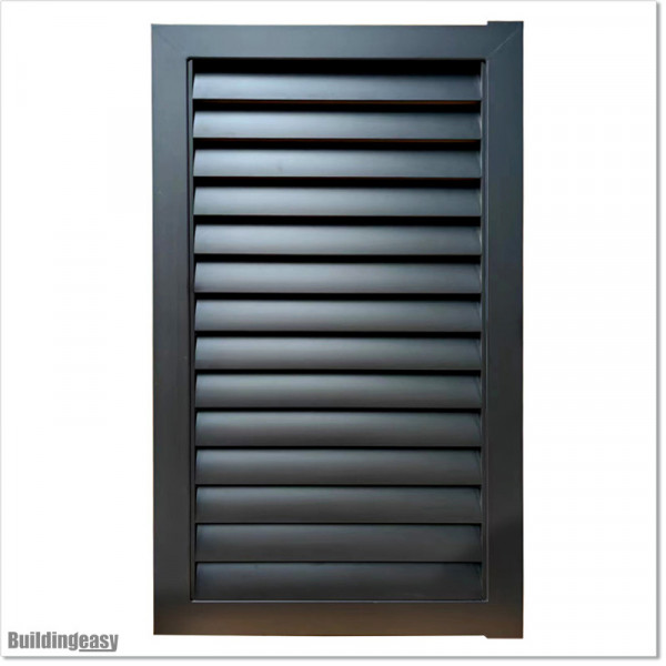 Aluminium Louver Pedestrian Gate 1M wide in Matte Black With Parts 1.8M high