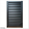 Aluminium Louver Pedestrian Gate 1M wide in Matte Black With Parts 1.8M high
