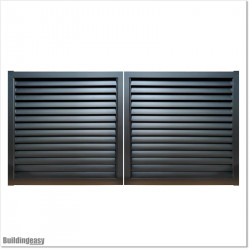 Aluminium Matte Black Colour Louver Gate 3.0M wide and  1.8M Height.