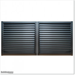 Aluminium Matte Black Colour Louver Gate 3.5M wide and  1.8M Height.