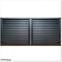 Aluminium Matte Black Colour Louver Gate 4.0M wide and  1.8M Height.