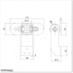 Turning Gate's Hinges bolted type. Use these with gate sections to join Turning Gates.