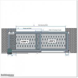 Telescopic gate kit for 4.5M gate