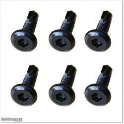 Self-tapping screws are powder coated in black colour. Size M4 X 16mm