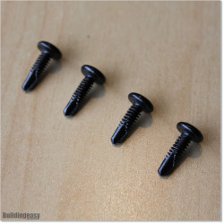 Self-tapping screws are powder coated in black colour. Size M4 X 16mm