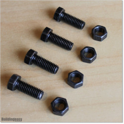 Stainless Steel and Blackened Bolts and Nuts M10 X 30mm