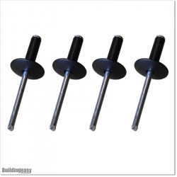 Aluminium Rivets 16mm head diameter. Matte Black colour.
