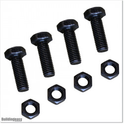 Stainless Steel and Blackened Bolts and Nuts M10 X 30mm