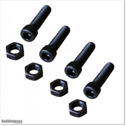 Stainless Steel and Blackened Countersunk Bolt and Nut M8 X 30mm