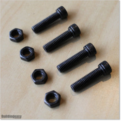 Stainless Steel and Blackened Countersunk Bolt and Nut M8 X 30mm