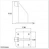 End Stopper For Stop at Opening Pointwith Mounting Plate In Black Colour.