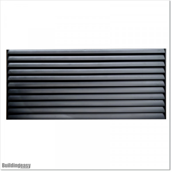 Aluminium Louver Fence is 1.2M high and 1.8M wide. Colour is Matte Black