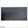 Aluminium Louver Fence is 1.45M high and 1.8M wide. Colour is Matte Black.