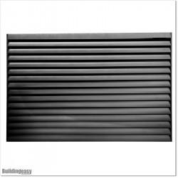 Aluminium Louver Fence is 1.8M high and 1.8M wide. Colour is Matte Black.
