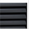 Aluminium Louver Fence is 1.8M high and 1.8M wide. Colour is Matte Black.