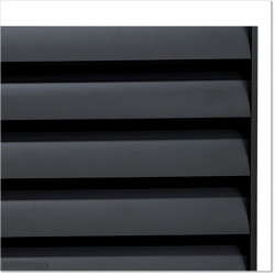 Aluminium Louver Fence is 1.7M high and 1.8M wide. Colour is Matte Black