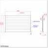 Aluminium Louver Fence Frame Look is 1.2M high and 1.8M wide. Colour is Matte Black.