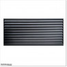 Aluminium Louver Fence Frame Look is 1.2M high and 1.8M wide. Colour is Matte Black.