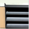 Aluminium Louver Fence Frame Look is 1.2M high and 1.8M wide. Colour is Matte Black.