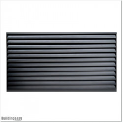 Aluminium Louver Fence Frame Look is 1.45M high and 1.8M wide. Colour is Matte Black