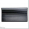 Aluminium Louver Fence Frame Look is 1.45M high and 1.8M wide. Colour is Matte Black