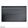 Aluminium Louver Fence Frame Look is 1.7M high and 1.8M wide. Colour is Matte Black.