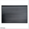 Aluminium Louver Fence Frame Look is 1.8M high and 1.8M wide. Colour is Matte Black.