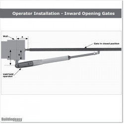 Optional post mount long Bracket for Centurion V-Series Opener