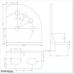 Optional post mount long Bracket for Centurion V-Series Opener