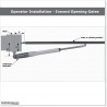Optional post mount short Bracket for Centurion V-Series Opener