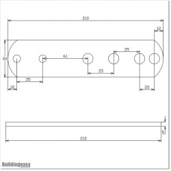 Optional post mount long Bracket for Centurion V-Series Opener