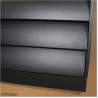 Aluminium Louver Fence Frame Look is 1.45M high and 1.8M wide. Colour is Matte Black