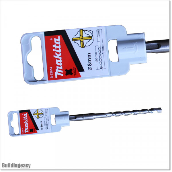 Makita SDS PLUS Type 8mm drill bit. Use for our M8 Concrete Bolts