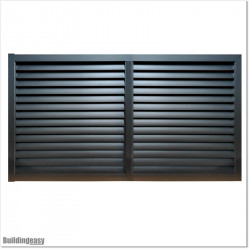 Covered Aluminium Louver 3M Wide Single Swing Gates in Auckland.